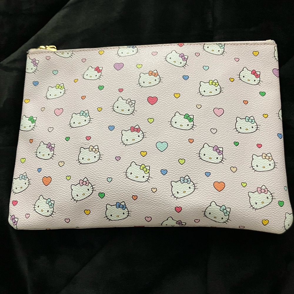 Stoney clover lane hello kitty large flat pouch vegan leather